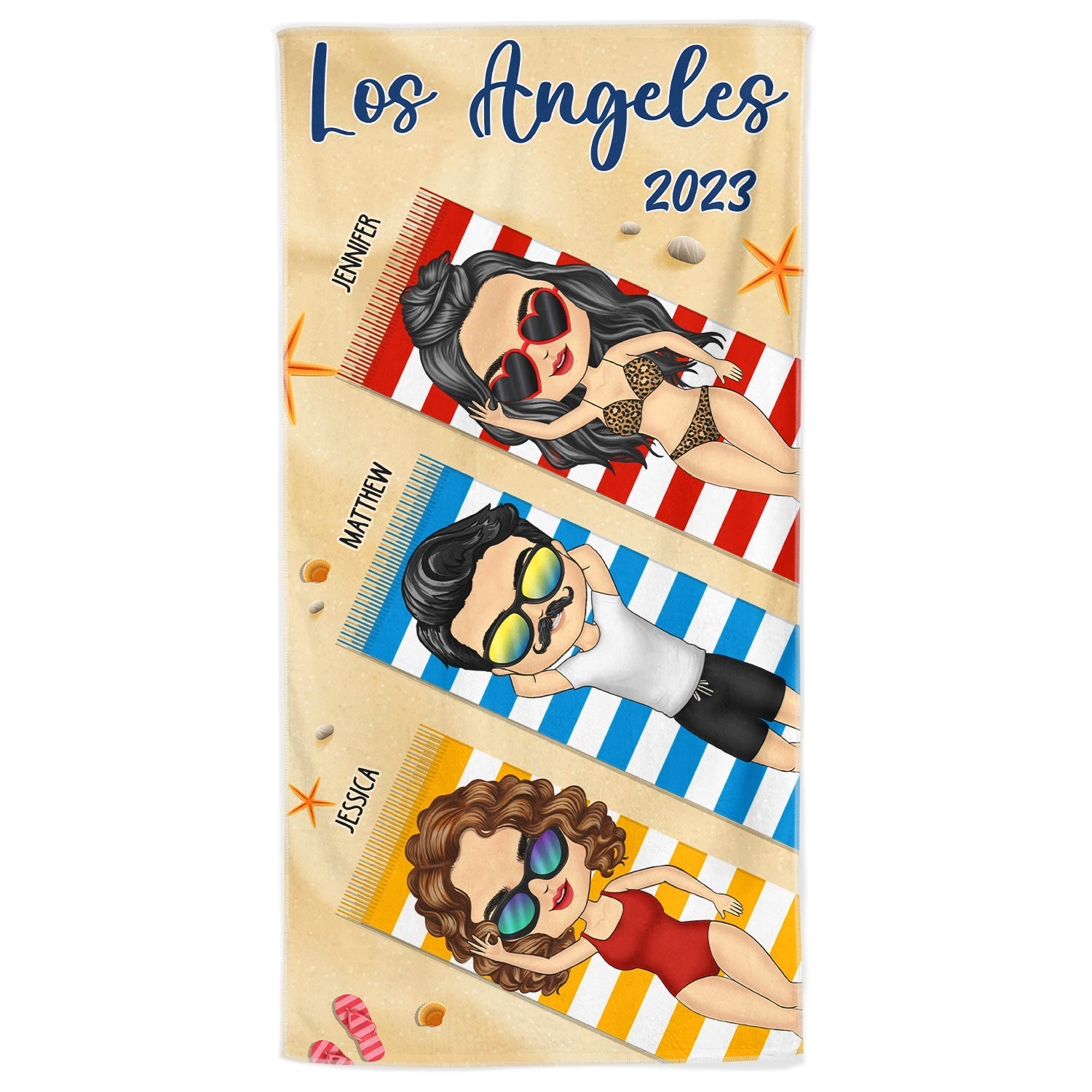 Girls Trip - Gift For Besties - Personalized Beach Towel