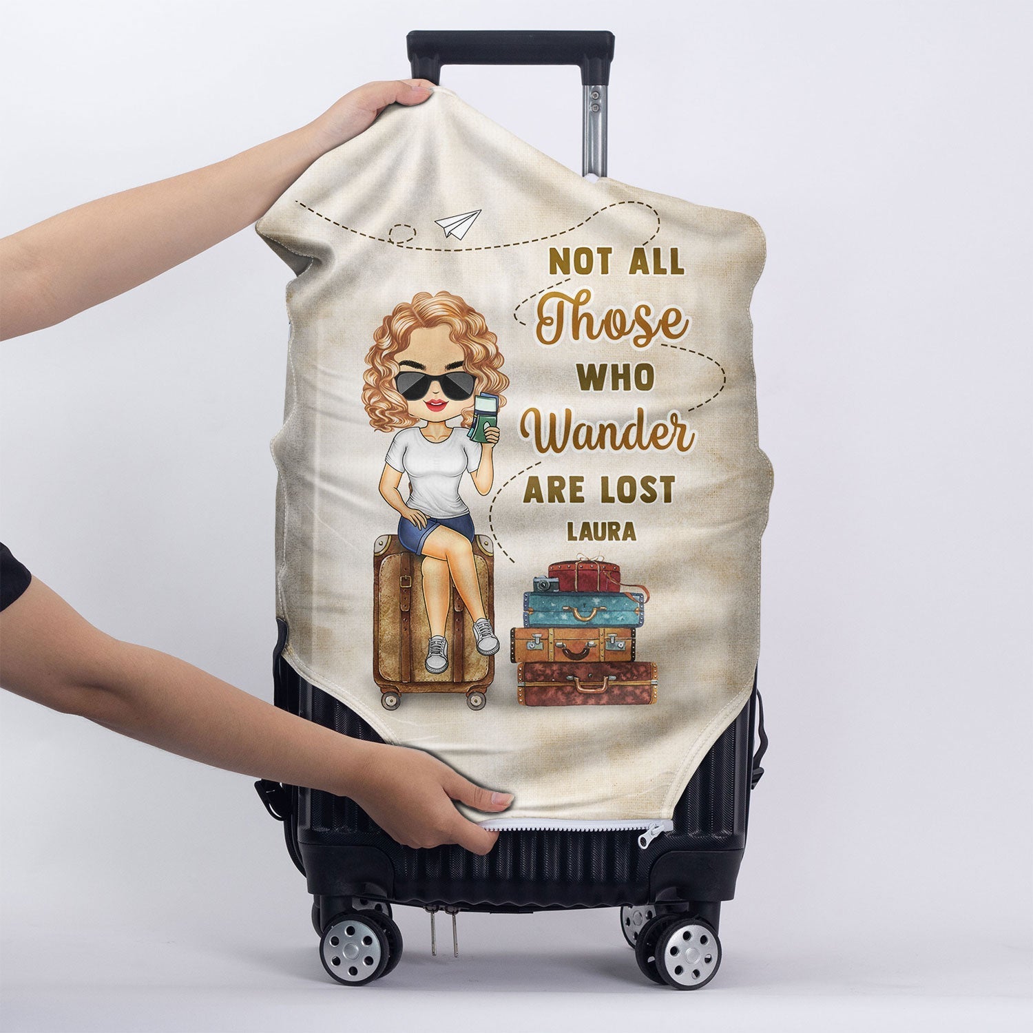 It's On My List - Gift For Traveling Lovers, Vacation Lovers, Travelers, Him, Her - Personalized Luggage Cover